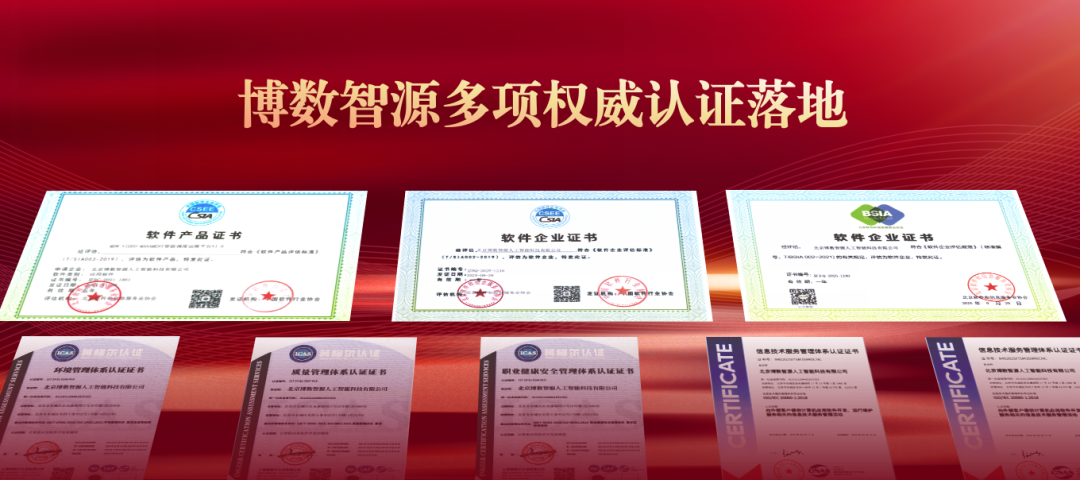 喜讯｜博数智源多项权威认证落地：双软认证+双信息复审+ISO三体系年审全通过！